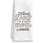 QICLM Best Dog Mom Ever Kitchen Towels, for Dog Mom Hand Towels for Bathroom Decor, Puppy Pet Lover Gifts for Women Decorative Dish Tea Towels for Kitchen, 16x24 Inch