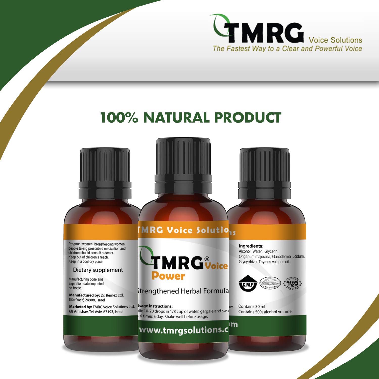 TMRG Power Enhanced Strength Profesional Vocal Cord Remedy 100 Natural