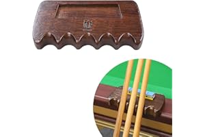 CROWN ME Weighted wooden 5-Cue pool cue stick holder, billiard cue stick holder, chalk holder
