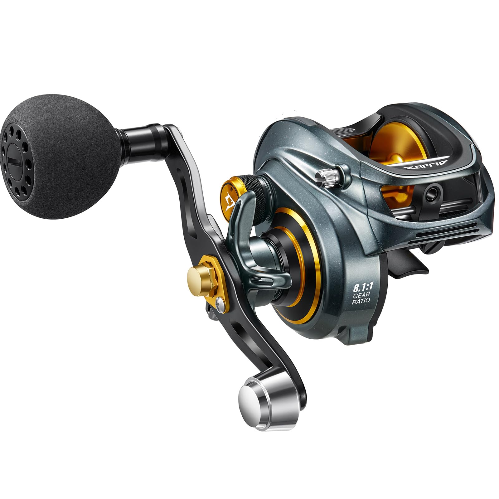 Piscifun Alijoz 300 Baitcaster Fishing Reel,Aluminum Frame Baitcasting Reel, 33Lbs Max Drag, 8.1:1 Gear Ratio, Freshwater & Saltwater Low Profile Casting Reel for Musky (Right Handed) Image