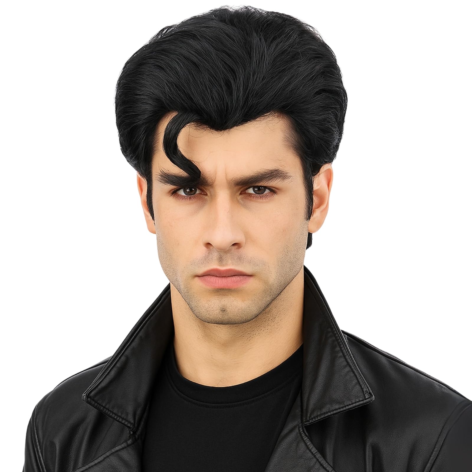 Photo 1 of PUREHAIR Men's Short Black Cosplay Wig for Halloween Costume Party Super Funny Man Synthetic Hair Wig for Adult Men (Adults)