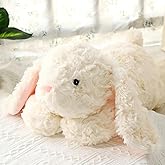 IFX24 Soft Weighted Bunny Stuffed Animal 20.5" 2Lbs, Sturdy and Fluffy Beige Rabbit Plush Toy for Kids Cuddle, Cute Plushy Hugging Pillow Toy for Kids (20.5"x7.9"x5.9")