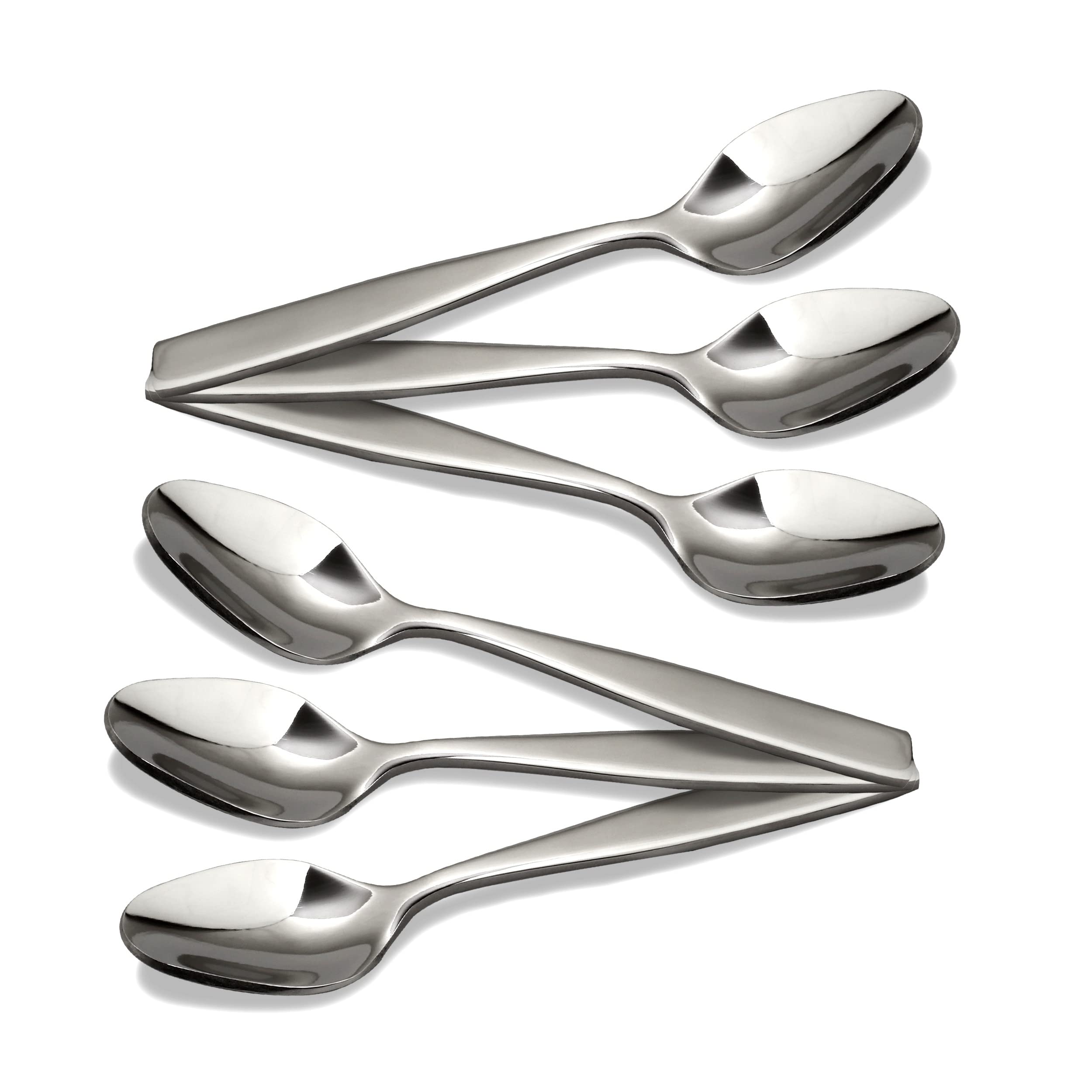CAMRI Teaspoons Set of 6 - Stainless Steel Tea Spoons 6, Tea Spoon for Coffee & Dessert, 5.2 inches, Heavy Duty, Dishwasher Safe, Spoon Set for Home Kitchen & Restaurant (C4 - Pack of 6)