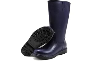 RIUETAR Rain Boots for Men, Comfort Waterproof Rubber Boots Mens Durable Anti-Slip Mud Garden Boots for Hunting Gardening Farming Fishing, Wide Calf Raining Shoes Outdoor Work Boots