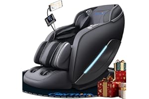 MYTHIA 2026 A303C Massage Chair, Full Body Zero Gravity Recliner with SL Track, Body Scan, 12 Auto Modes, Lumbar Heat, Bluetooth App, Wireless Charge, and Foot Rollers for Home and Office (Black)