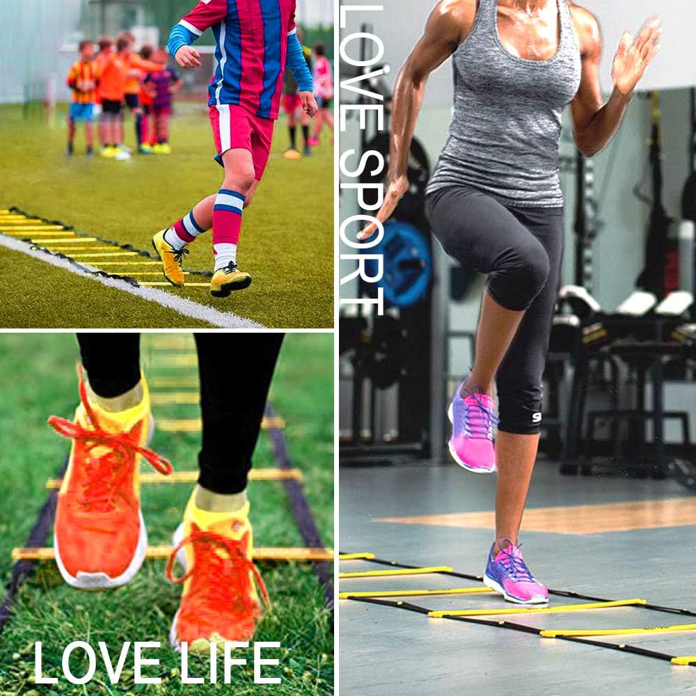 Teenitor 13 Rung Agility Ladder Speed Ladder Training Ladder for Soccer, Speed, Football Fitness Feet Training Carry Bag : Sports & Outdoors