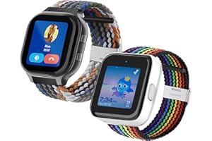 SeaChuh 2 Pack Stretchy Braided Watch Bands Compatible with SyncUP Watch 2/1 or Garmin Bounce Watch