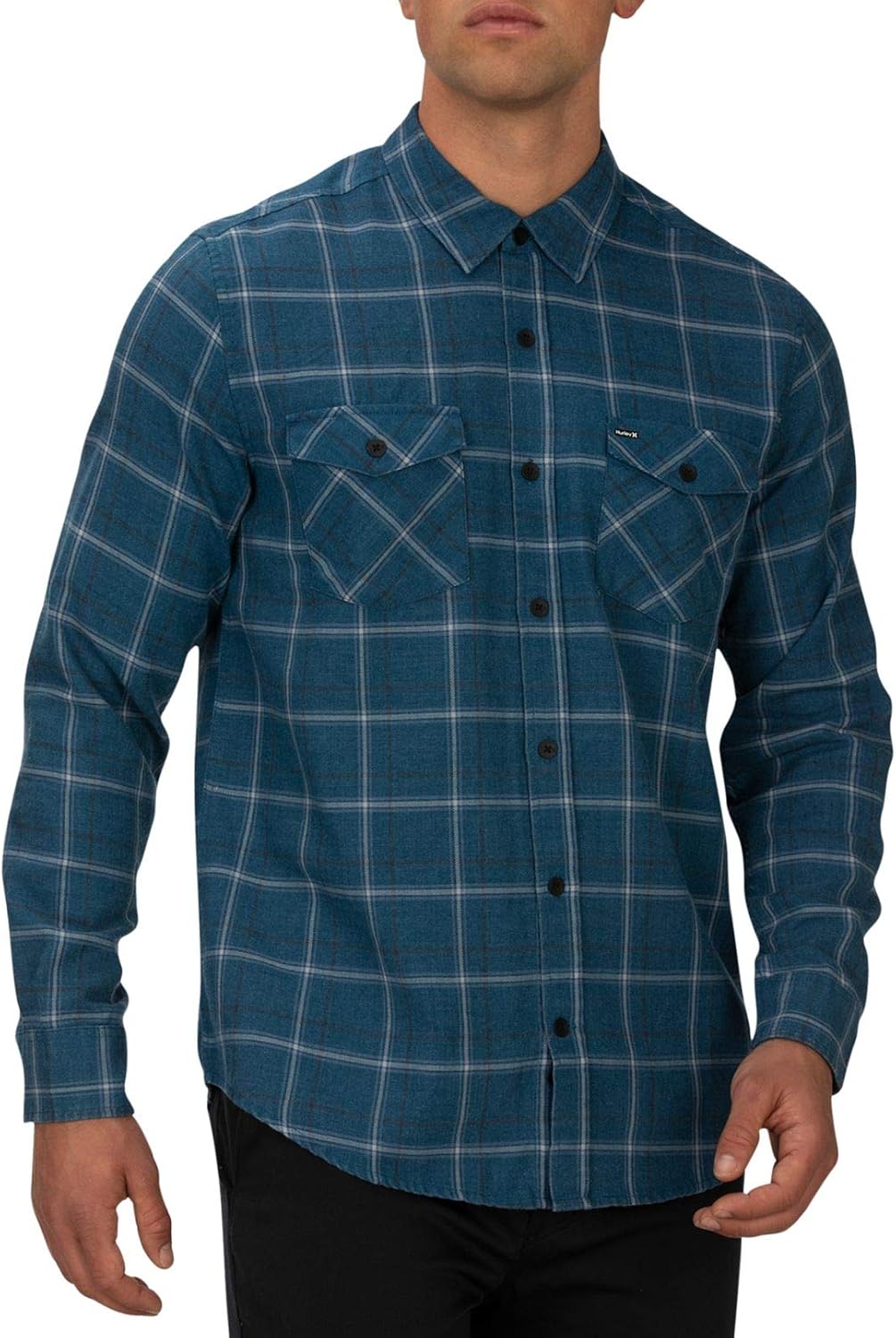 mens hurley button up shirts