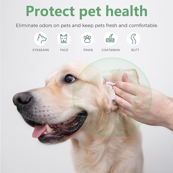 BESTLE DOG WIPES, 100 COUNT PET GROOMING WIPES, CONDITIONING SHINE COAT, CLEANING AND DEODORIZING, PET WIPES FOR DOGS & CATS, FOR SENSITIVE SKIN (JASMINE)