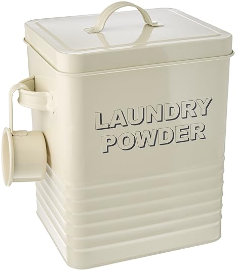Lesser und Pavey 24 cm Home Sweet Home Laundry Powder Box, cremefarben