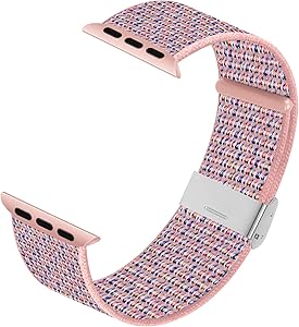Doasuwish Sport Loop Compatible with Apple Watch Bands 38mm 40mm 42mm 44mm, Adjustable Soft Elastics Lightweight Breathable Sports Replacement Strap with Buckle for iWatch Series 6/SE/5/4/3/2/1