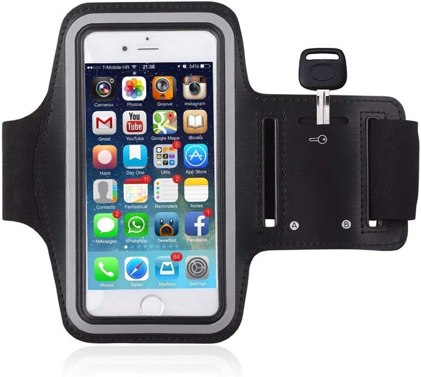 Advent Basics Sports Armband Cover Case for All Smartphones Upto 6.2 Inch (Black)