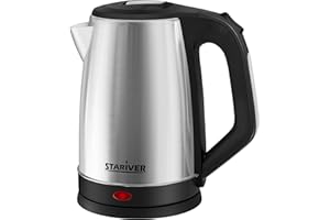 Stariver 2.5L Large Electric Kettle, BPA Free Stainless Steel Water Heater, Fast Boil Electric Tea Kettle, Water Boiler with Auto Shut-Off & Boil-Dry Protection for Family (10-12 Cups)