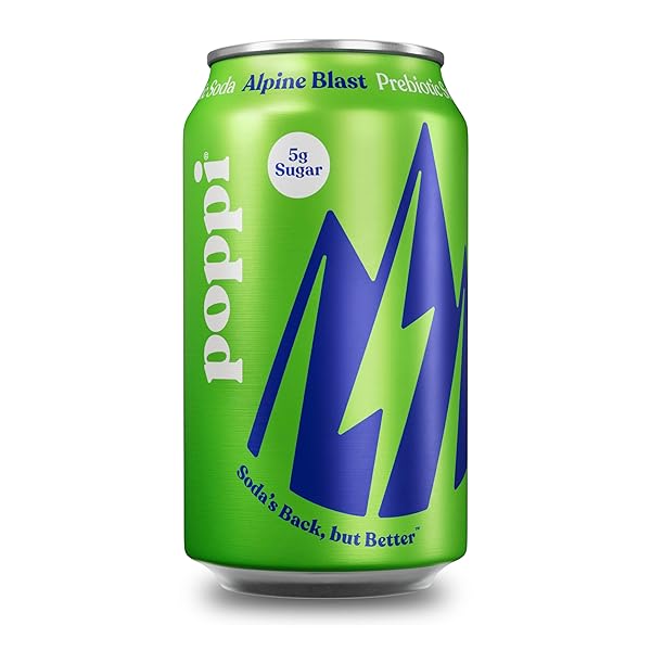 POPPI SPARKLING PREBIOTIC SODA BEVERAGE WITH APPLE CIDER...