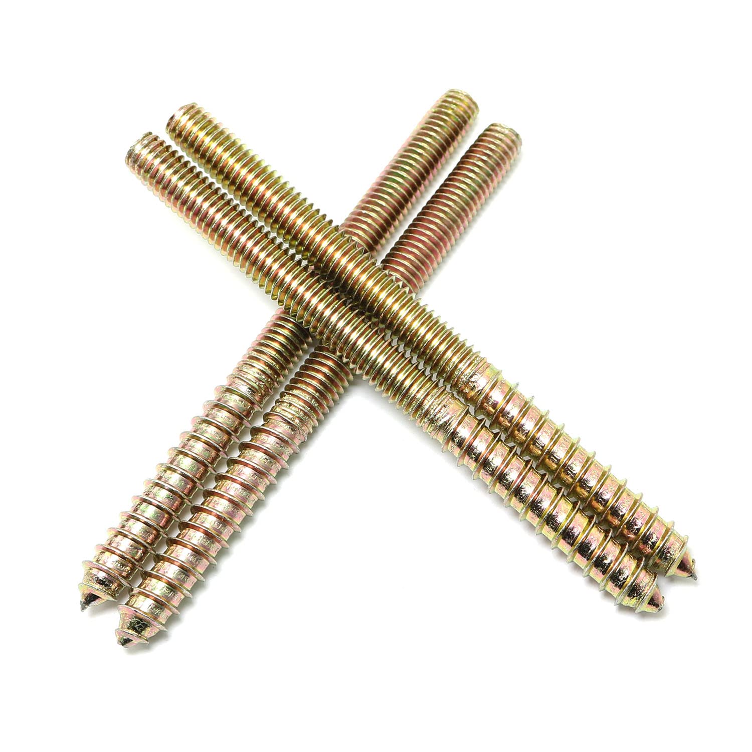Photo 1 of Pro Bamboo Kitchen 6pcs Self-Tapping Screw Hanger Bolts 3/8"-16 x 5 Hanger Bolts Double Headed Bolts for Furniture Wood Joint