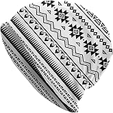 Aztec Mexican Tribal Pattern Beanie Hat Slouchy Cap Warm Cancer Headwear Stretch Knitted Hats For Women Men