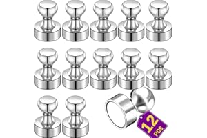 12pack Silver Fridge Magnets Refrigerator Whiteboard Small Strong Magnet Classroom Kitchen Accessories Decorative Locker Set 