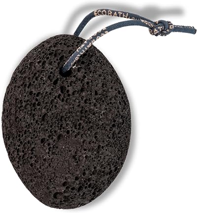 Eco Bath London Natural Pumice Stone Black Foot Scrubber for Callus Removal