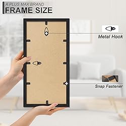 A PLUS MAX 8x16 Picture Frame, Black Engineered