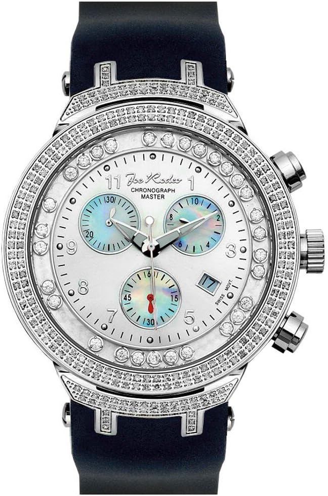 Joe RodeoDiamond Men's Watch - Master Silver 2.2 ctw