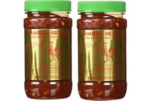 IMOZAI Sambal Oelek Chili Paste 8 Oz (Pack of 2)