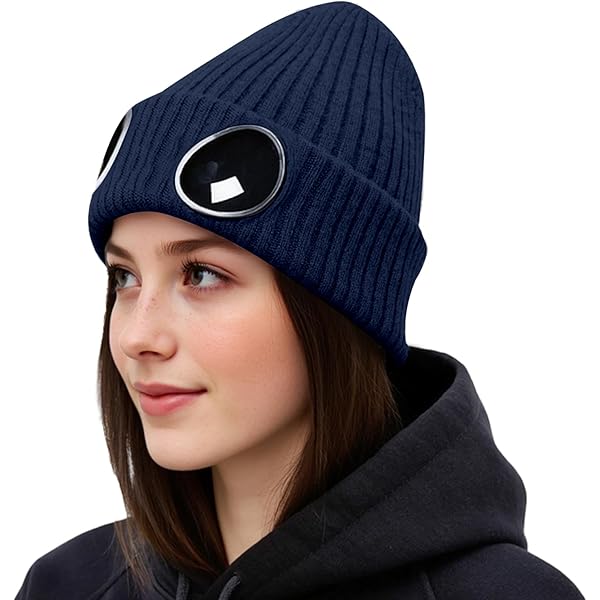 MansWill Winter Knitted Beanie Hat with Goggles, Warm Unisex