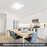 Defurhome 18W LED Ceiling Light 1500LM IP54 Square Flush Mount 5000K view 7