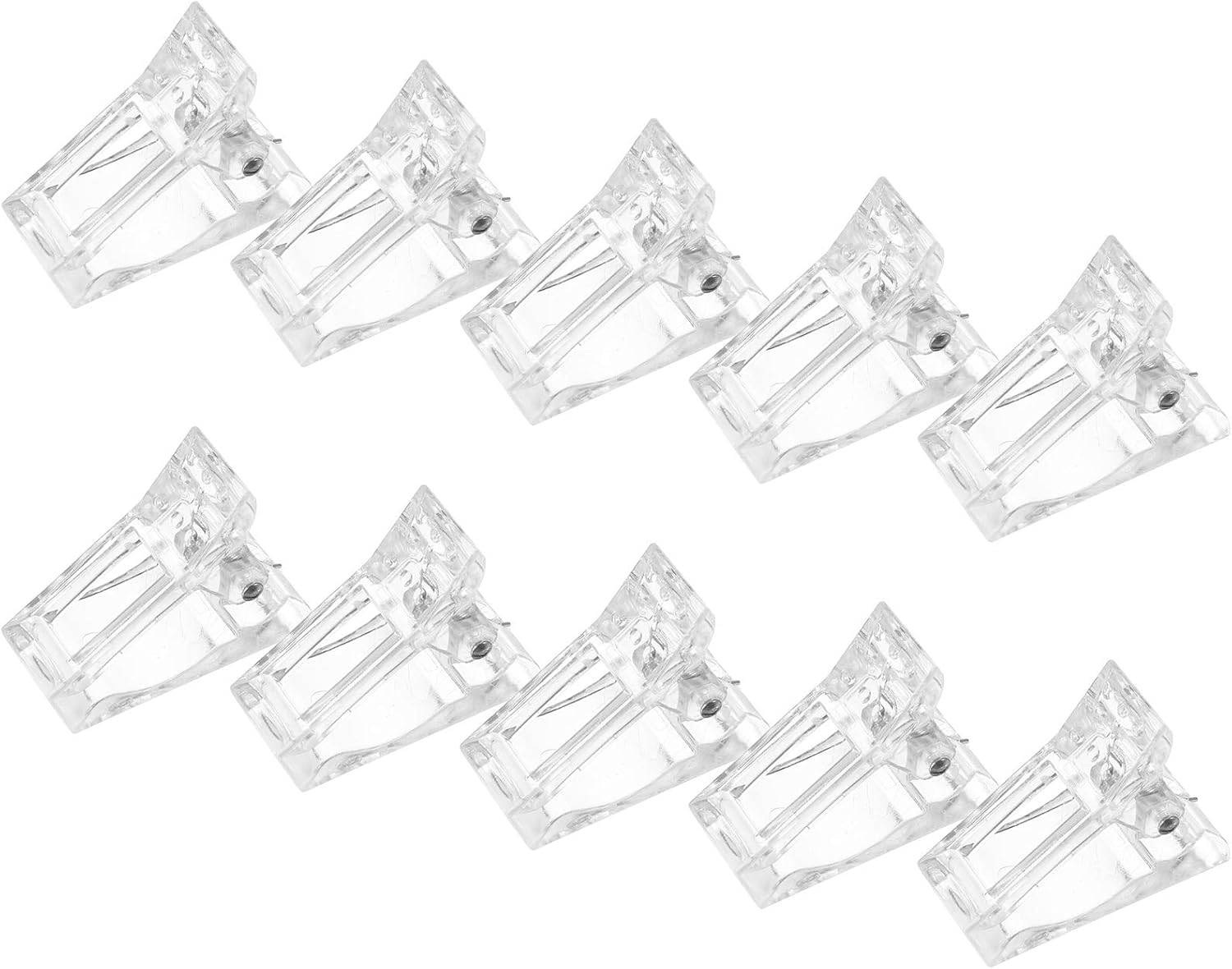 metagio 10Pcs Nail Tips Clip Transparent Polygel Quick Building Nail