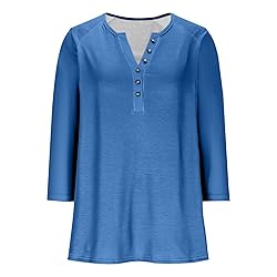 Fall Tops for Women 2025 Casual Button Down Henley