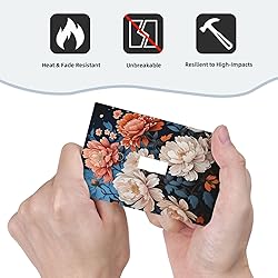 Xuejiaku Light Switch Cover Plate Red White Flowers