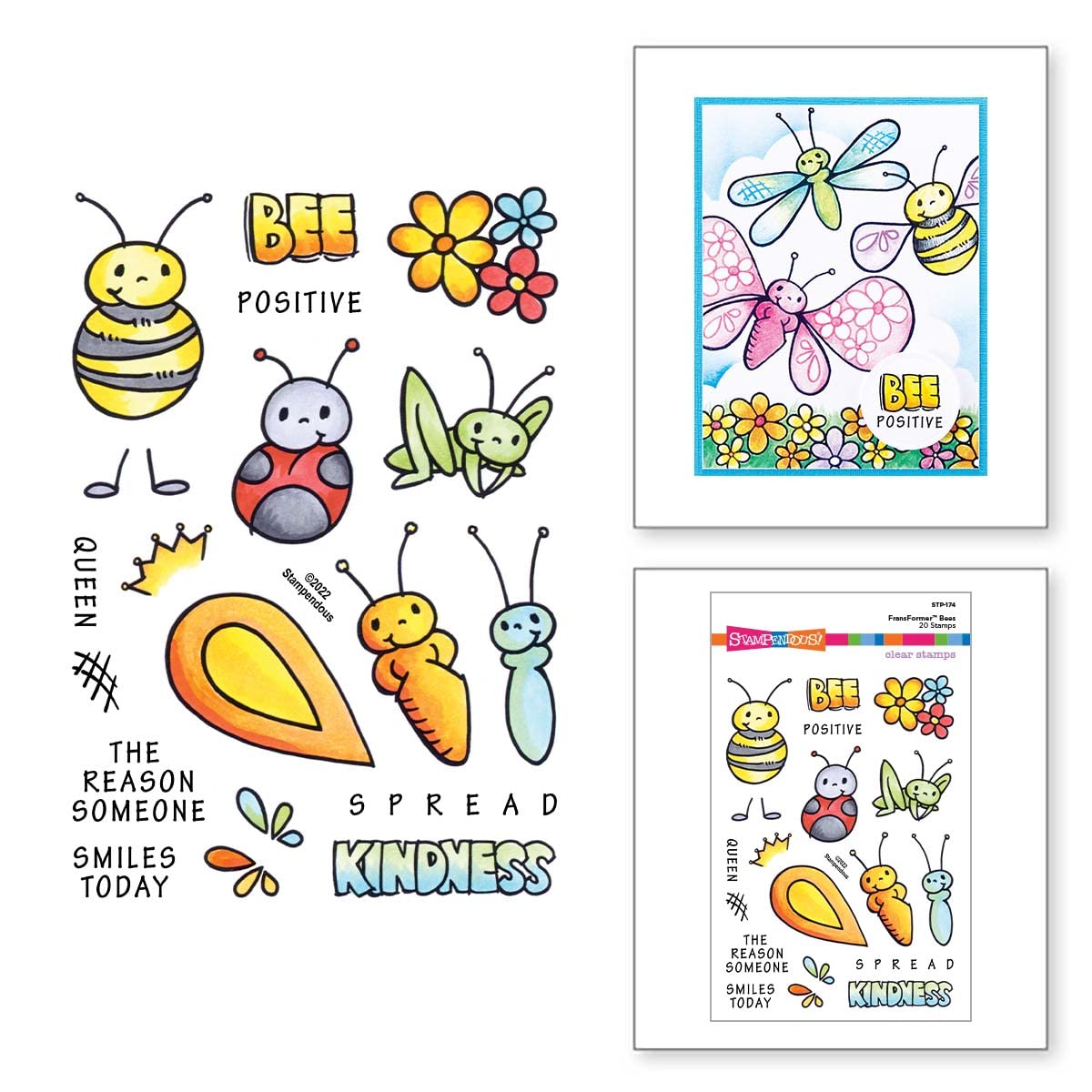 Spellbinders Stampendous FransFormer™ Bees Clear Stamps