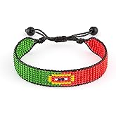 FAHARI Portugal Flag Bracelet: Handmade, Adjustable Beaded & Durable