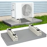 Mini Split Pad with Floor Mounting Base Kit, 38"x18"x3" Mini Split Condenser Pad for 9000-36000 BTU Ductless, Anti-Vibration Mini Split AC Pad for Outside and Floor Mounting Base for Heat Pump