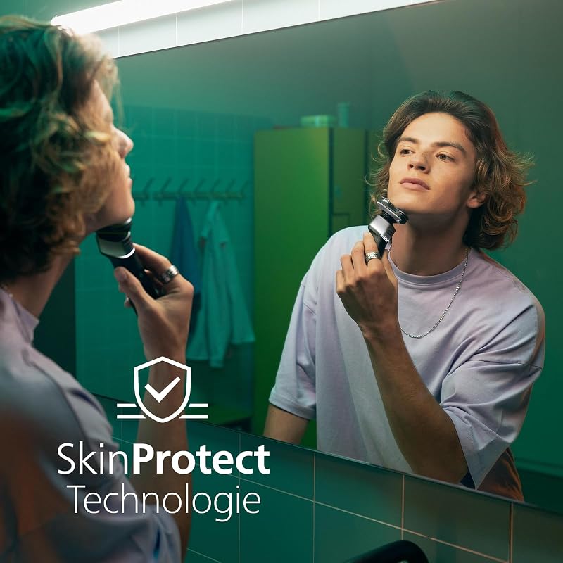 Shaver Series 5000X - elektrischer Rasierer für Herren, Nass- und Trockenrasur, Skin Protect Technologie, flexibler 360-Grad-Scherkopf, Aufladen in 1 Std./5 Min Schnellladung (Modell X5004/00)