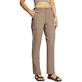 Haimont Women's Hiking Cargo Pants Quick Dry Lightweight Ripstop Stretch Nylon Travel Pants with Zip Pockets Water Repellent