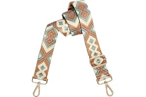 LINKSANDT Purse Straps Replacement Crossbody, Bag Strap Guitar Straps for Handbags, Shoulder Strap for Bag with Embroidery Pattern