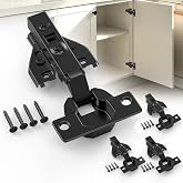 Tonitrui Full Overlay Soft Close Cabinet Hinges with Hydraulic Damper, 105 Degree, Concealed 3D Adjustable for Face-Frame &amp; Frameless Cabinets, 4 Pack, Black