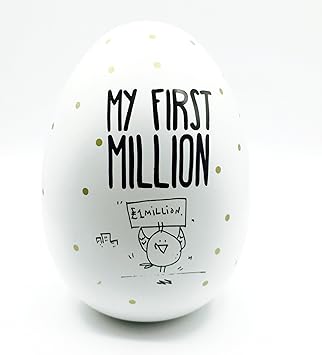 Egg Shaped Large Money Box My First Million - 