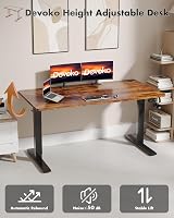 Devoko Electric Standing Desk 140x60 cm Height Adjustable Rustic Brown view 5