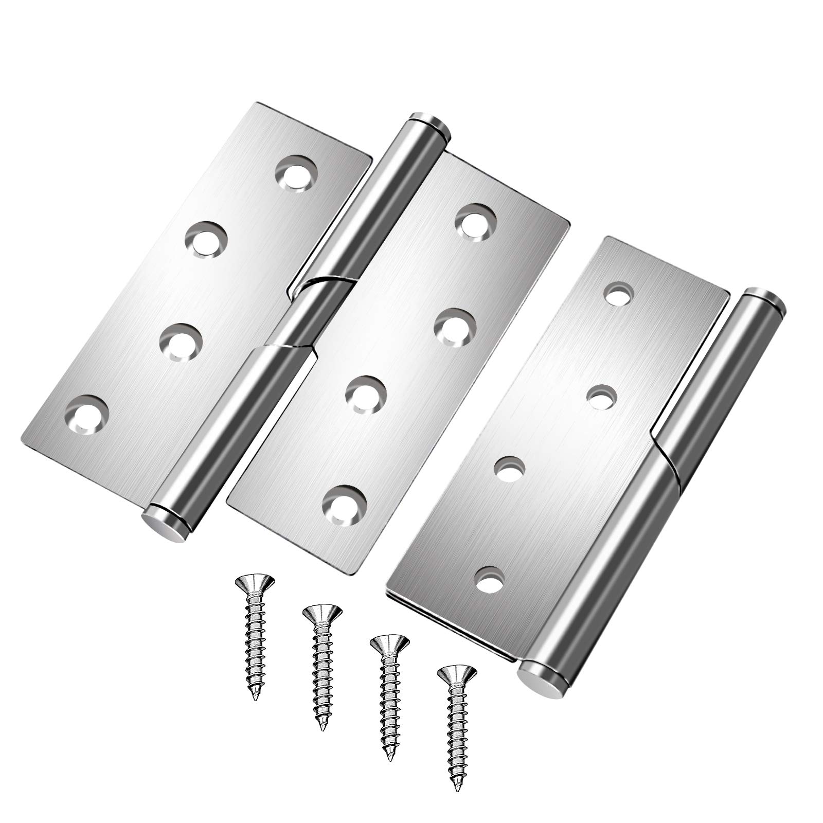 DMGARDEN 2 pcs Thickened Stainless Steel Right Lifting Hinge,Rising Right Handed Lift Off Door Hinge(4'')(100x79mm)