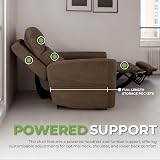 Fenetic Westminster Dual Motor Riser Recliner Chair Latte - USB, 25 Stone view 4