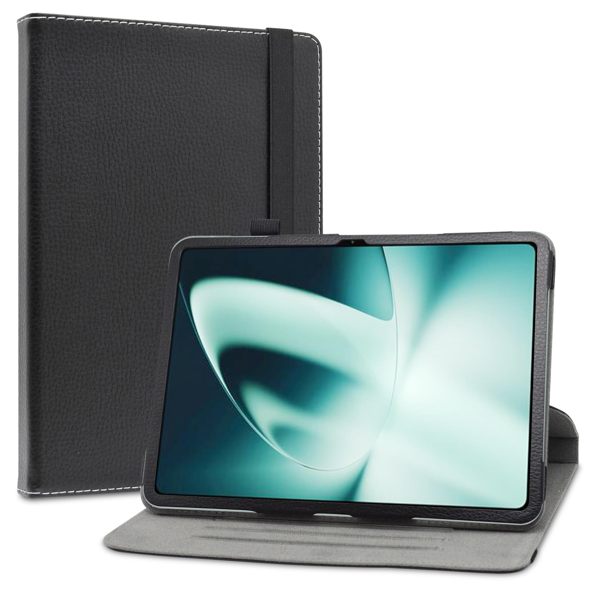 Photo 1 of LiuShan Compatible With OnePlus Pad and Oppo Pad 2/3 Case - 360 Degree Rotation Stand PU Cover for 11.61" Tablet (Not Fit Other Tablet), Black