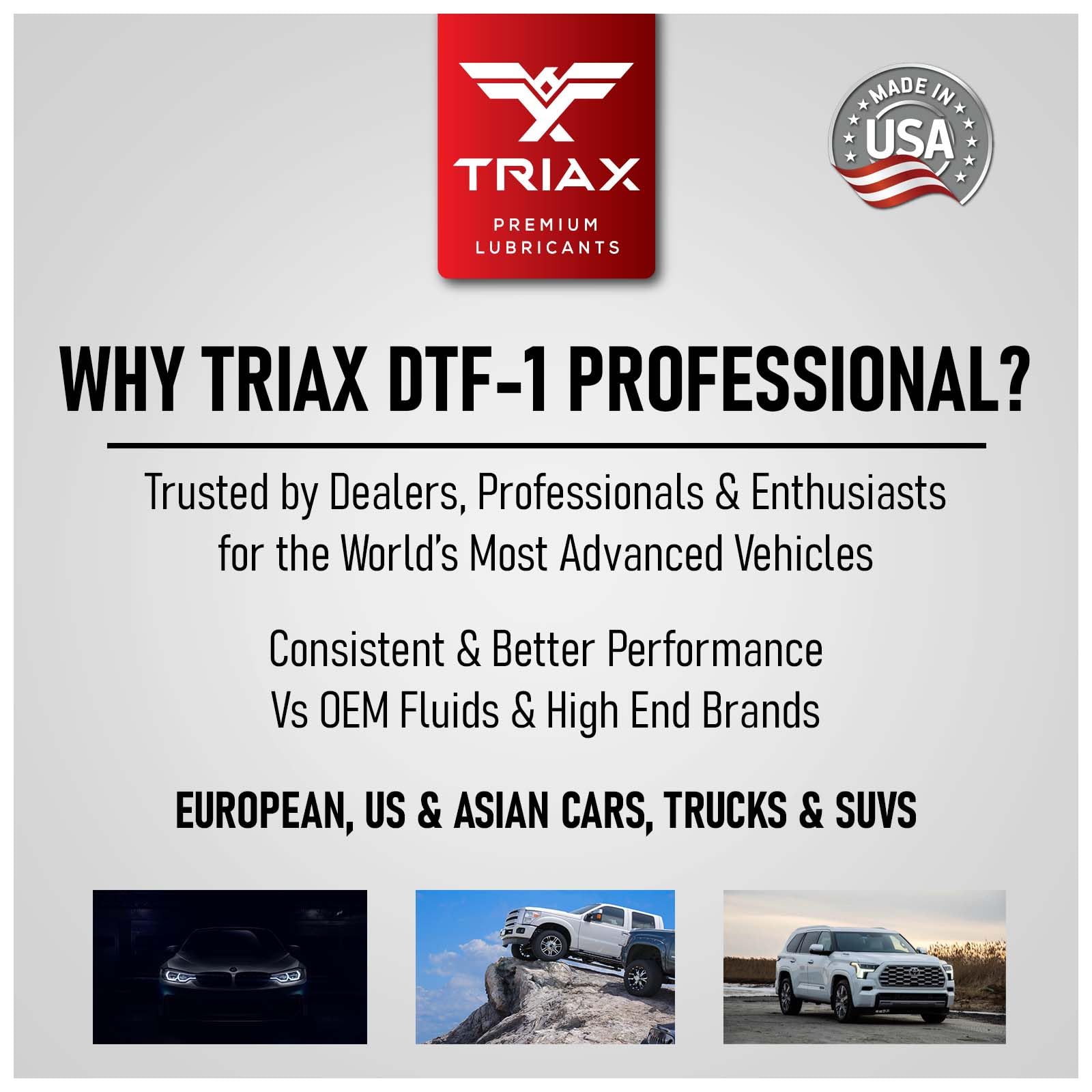 TRIAX DTF-1 Verteilergetriebeöl vollsynthetisch - Für BMW xDrive Audi Quattro Porsche VW AWD- und 4x4-Systeme 0,946 L (1 Quart) 3