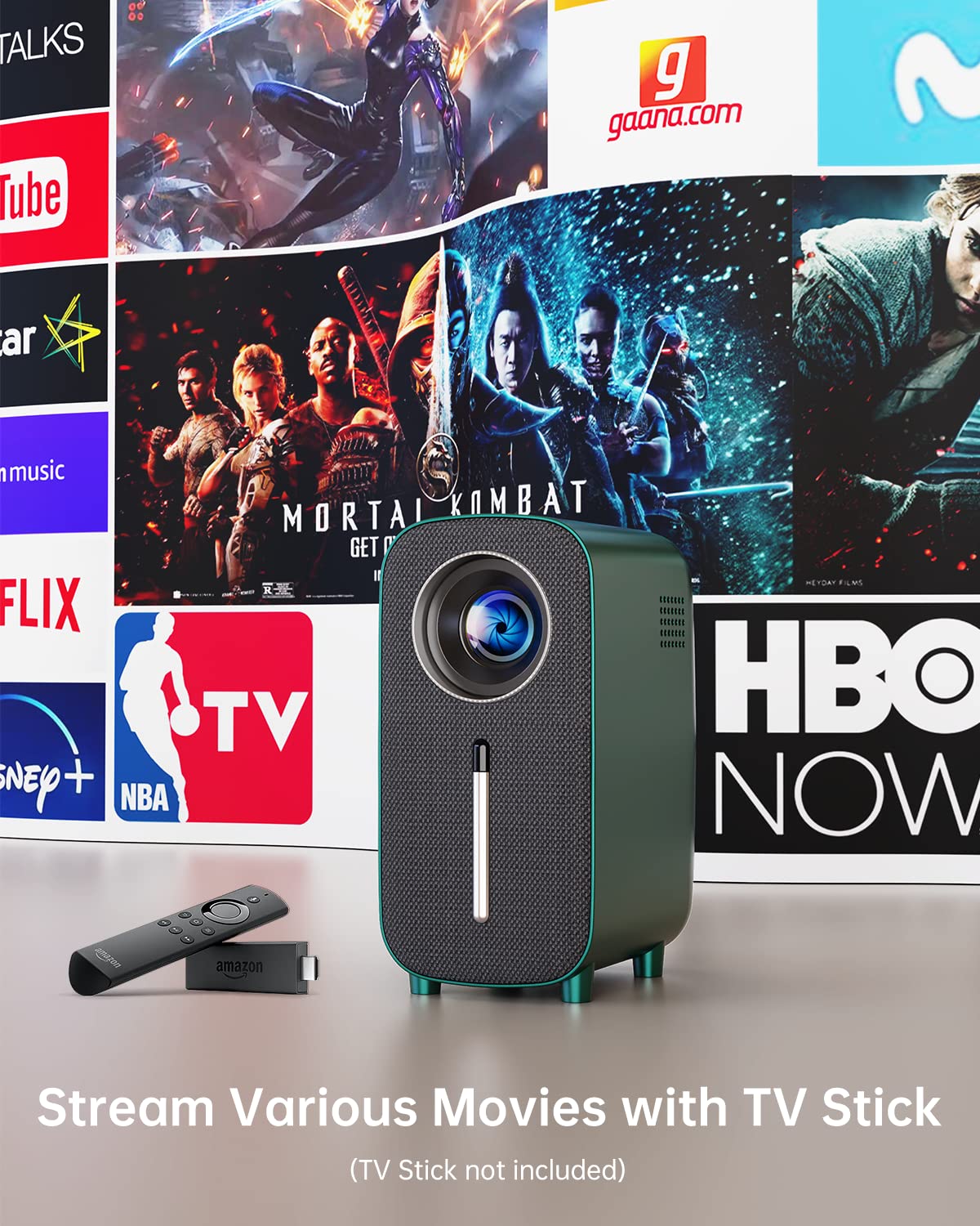 Mini Portable Bluetooth Movie Projector: HISION 1080P 4K Outdoor Home TV Proyector 8500L HD Video Led Projectors Gaming Cinema Theater Camping Support TV Stick Laptop Phone Tablet HDMI USB