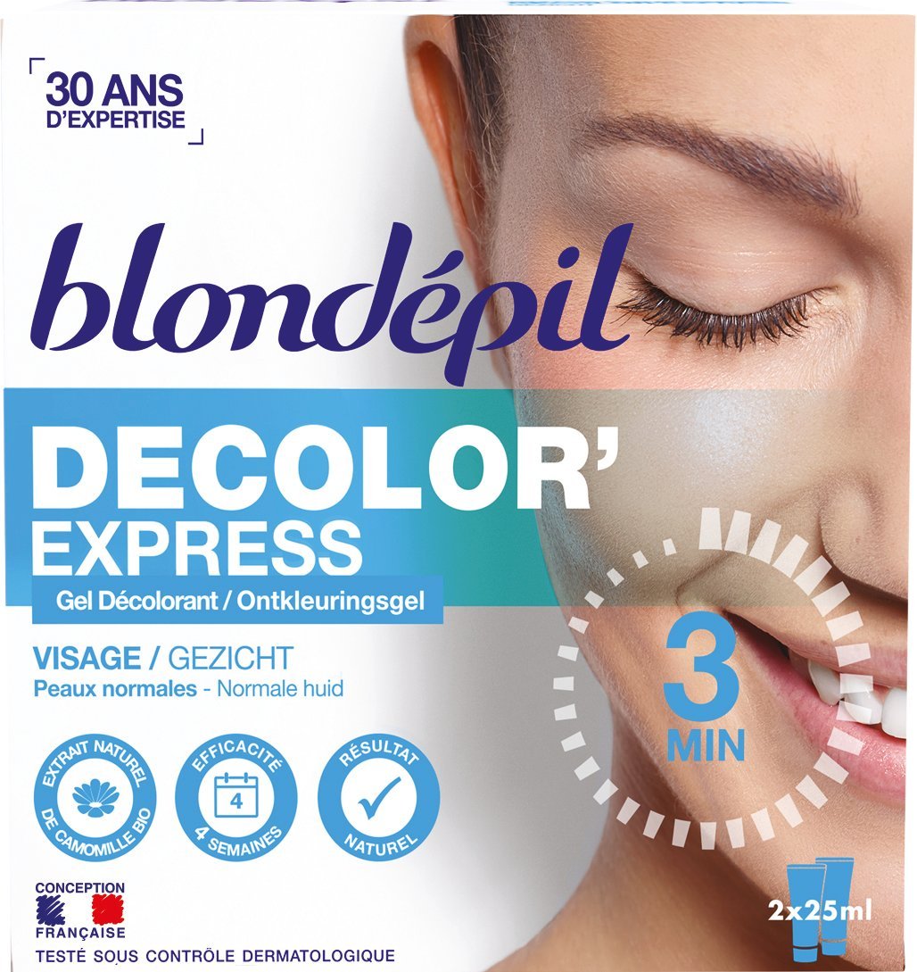 BLONDEPIL Gel décolorant Decolor'express - Pour visage - 2 x 25 ml
