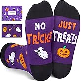 HAPPYPOP Halloween Gifts - Socks Kids Boy Girls, Horror Spooky Ghost Socks Teens Adult