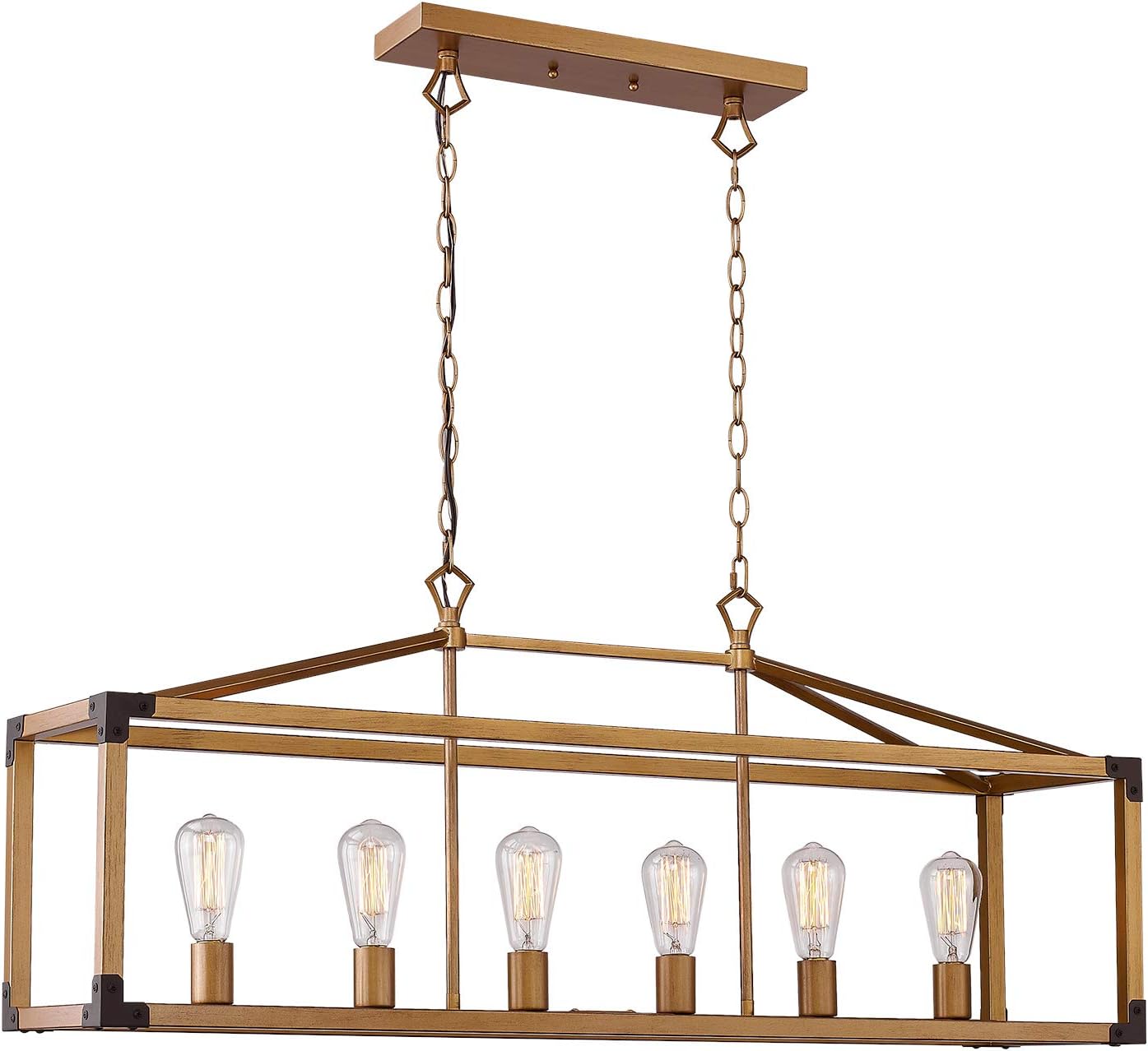 Zeyu 6Light Kitchen Island Lighting Fixtures, Dining Room Pendant