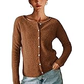 Lviefent Women Knit Cardigans Lightweight Casual Crew Neck Button Down Long Sleeve Sweater Jumper Layer Top