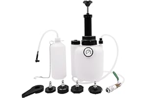 SGT SUPER GARAGE TOOLS SGT 3L Brake Bleeder Kit，Manual Brake Bleeder Fluid Pump with 1L Brake Fluid Bleed Bottle and 4 Master Cylinder Adapters for Most Vehicles