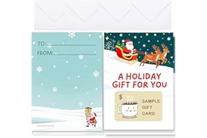 ALWAYSLOVARIOUS Christmas Santa Claus Gift Card Holder with Envelopes, Holiday Cash Money Gift, Festive Design & Heartfelt Gifting Magic, Merry Christmas Card, Surprise Xmas Birthday Gift Supplies (Pack of 4)